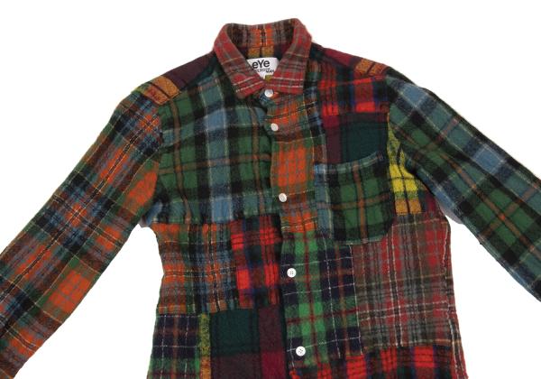 eYe JUNYA WATANABE MAN Felted Crazy Shirt Green Size XS