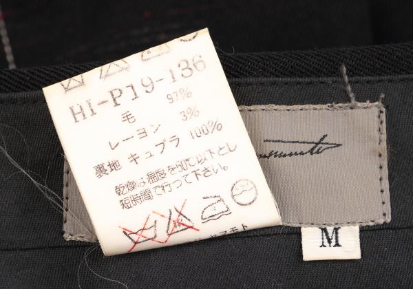 Yohji Yamamoto POUR HOMME 97AW Wool Color Pants Black Size M