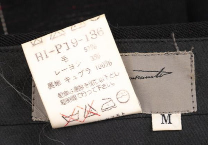 Yohji Yamamoto POUR HOMME 97AW Wool Color Pants Black Size M