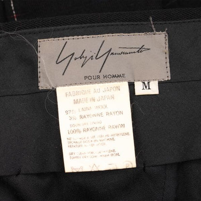 Yohji Yamamoto POUR HOMME 97AW Wool Color Pants Black Size M