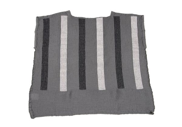 ISSEY MIYAKE me Line Embroidered Pleated Top Gray Size F