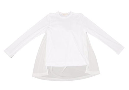 COMME des GARCONS Poly Layered Back Design Top White Size XS