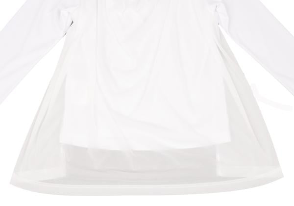 COMME des GARCONS Poly Layered Back Design Top White Size XS
