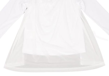 COMME des GARCONS Poly Layered Back Design Top White Size XS