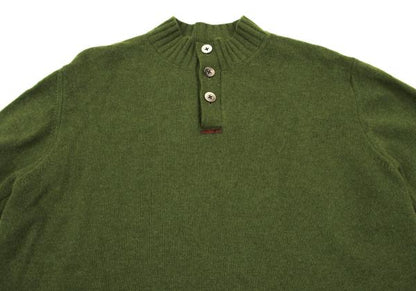 Papas Camel Wool Blend Henley High Neck Sweater Size 50L