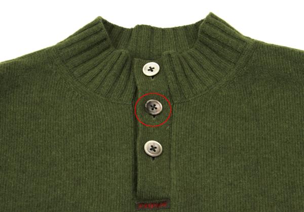 Papas Camel Wool Blend Henley High Neck Sweater Size 50L