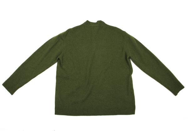 Papas Camel Wool Blend Henley High Neck Sweater Size 50L