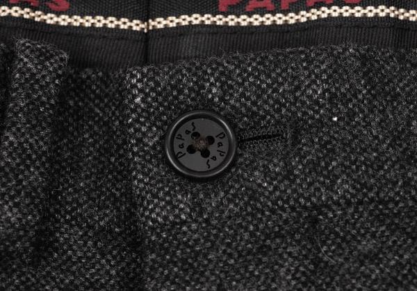Papas Charcoal Wool Tapered Pants Size 58 3X