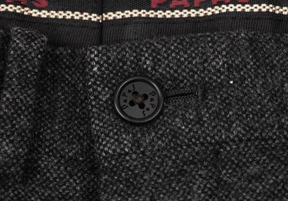 Papas Charcoal Wool Tapered Pants Size 58 3X