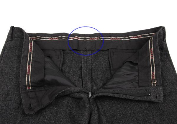 Papas Charcoal Wool Tapered Pants Size 58 3X