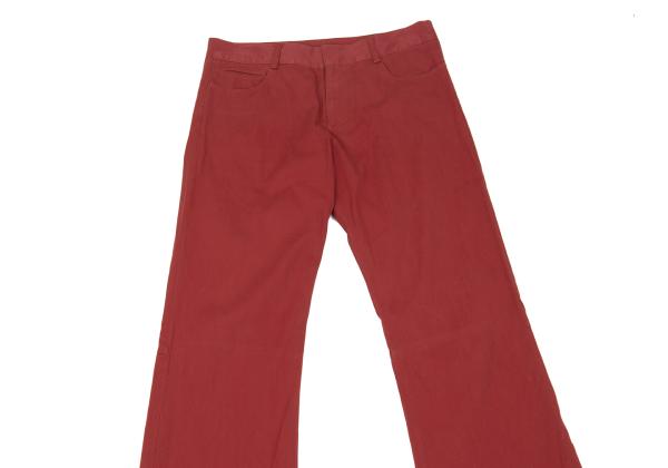 Jean Paul GAULTIER FEMME Cotton Stretch Pants Red Size 40