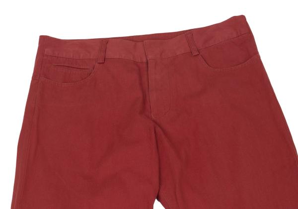 Jean Paul GAULTIER FEMME Cotton Stretch Pants Red Size 40