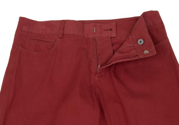 Jean Paul GAULTIER FEMME Cotton Stretch Pants Red Size 40