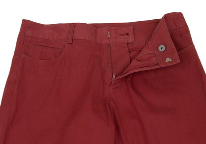Jean Paul GAULTIER FEMME Cotton Stretch Pants Red Size 40