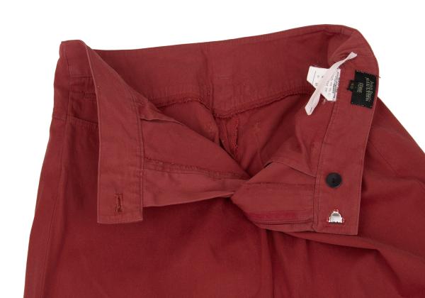 Jean Paul GAULTIER FEMME Cotton Stretch Pants Red Size 40