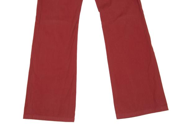 Jean Paul GAULTIER FEMME Cotton Stretch Pants Red Size 40