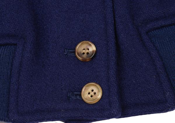 Mademoiselle NON NON Tricolor Varsity Navy Multi Jacket Size M