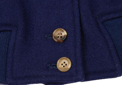 Mademoiselle NON NON Tricolor Varsity Navy Multi Jacket Size M