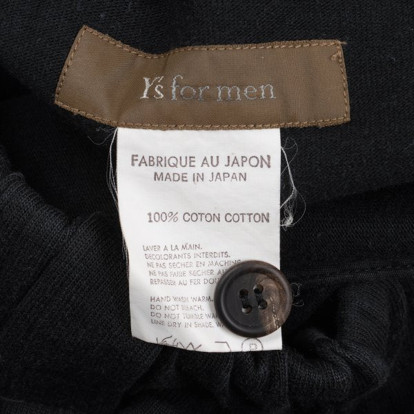Y's for men Cotton Jersey Straight Pants Navy Size M
