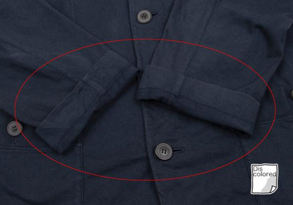 ISSEY MIYAKE MEN Cotton Jersey Mao Collar Jacket Navy Size M