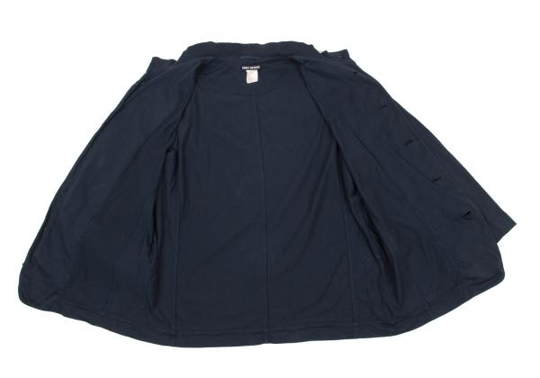 ISSEY MIYAKE MEN Cotton Jersey Mao Collar Jacket Navy Size M