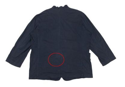 ISSEY MIYAKE MEN Cotton Jersey Mao Collar Jacket Navy Size M