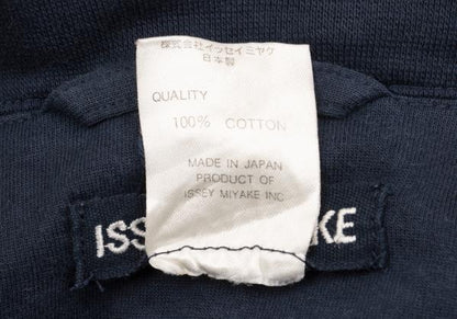 ISSEY MIYAKE MEN Cotton Jersey Mao Collar Jacket Navy Size M