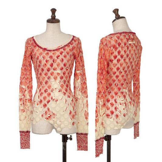 Jean Paul GAULTIER MAILLE FEMME Dot Print L/S Tee Size S