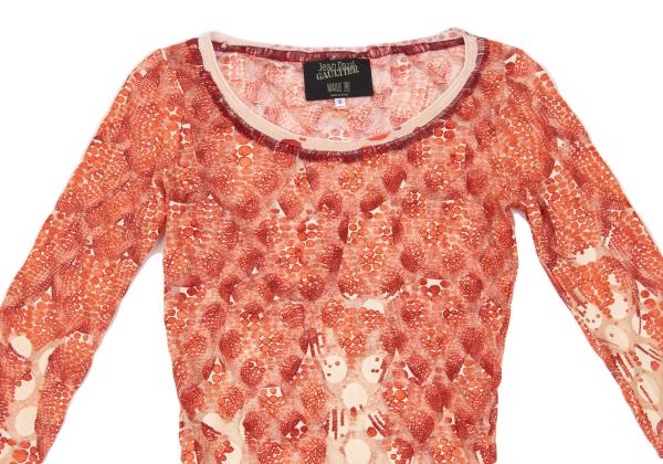 Jean Paul GAULTIER MAILLE FEMME Dot Print L/S Tee Size S