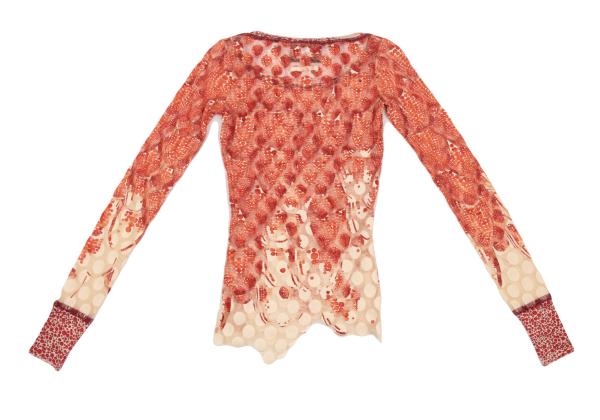 Jean Paul GAULTIER MAILLE FEMME Dot Print L/S Tee Size S