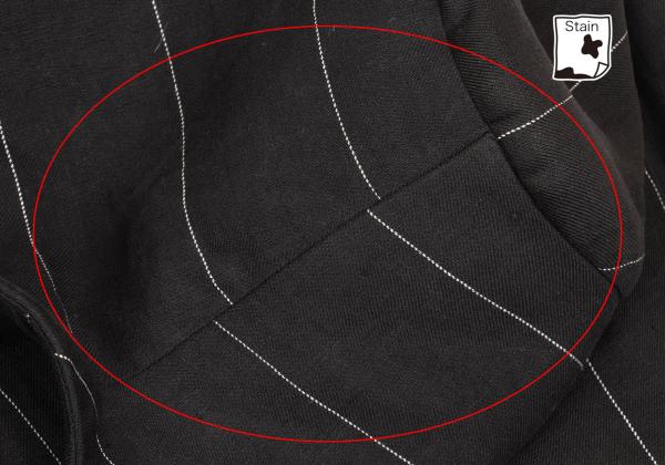 GIORGIO ARMANI Linen Stripe Collarless Jacket Gray Size 44