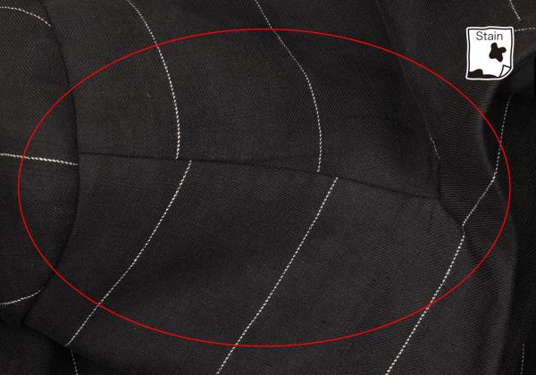 GIORGIO ARMANI Linen Stripe Collarless Jacket Gray Size 44
