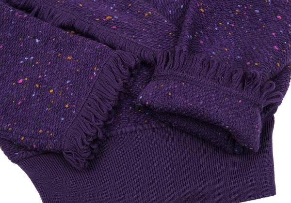 VALENTINO Fringe Trim Colorful Jacket Purple Size 38