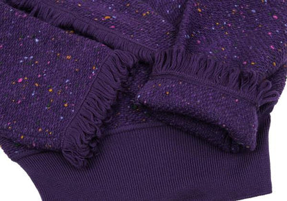 VALENTINO Fringe Trim Colorful Jacket Purple Size 38