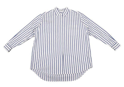 JIL SANDER Cotton Stripe Oversized Shirt White Size 36