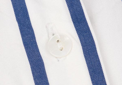 JIL SANDER Cotton Stripe Oversized Shirt White Size 36