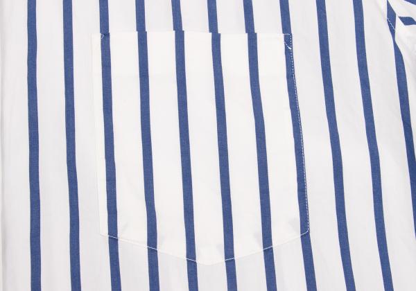 JIL SANDER Cotton Stripe Oversized Shirt White Size 36