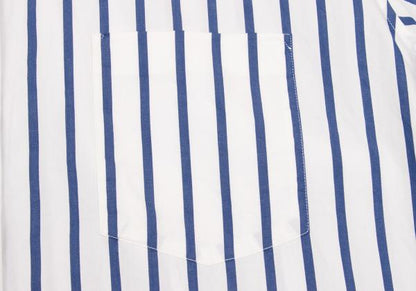 JIL SANDER Cotton Stripe Oversized Shirt White Size 36