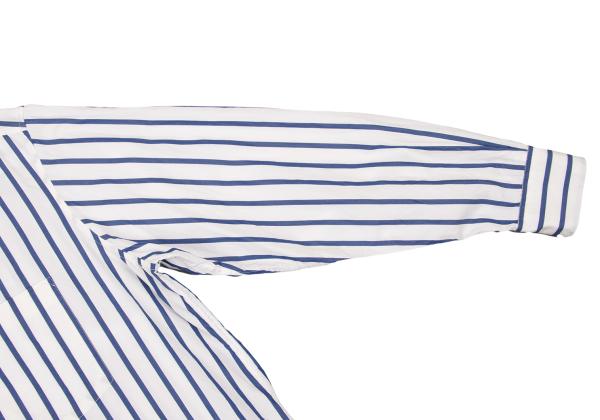 JIL SANDER Cotton Stripe Oversized Shirt White Size 36