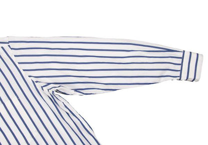 JIL SANDER Cotton Stripe Oversized Shirt White Size 36