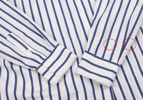 JIL SANDER Cotton Stripe Oversized Shirt White Size 36