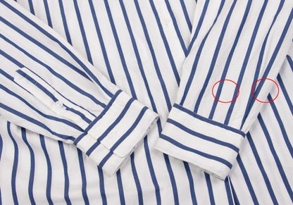 JIL SANDER Cotton Stripe Oversized Shirt White Size 36