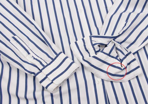 JIL SANDER Cotton Stripe Oversized Shirt White Size 36