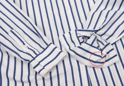 JIL SANDER Cotton Stripe Oversized Shirt White Size 36