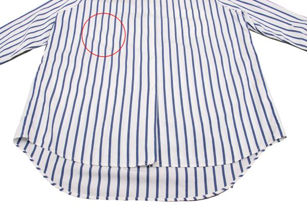 JIL SANDER Cotton Stripe Oversized Shirt White Size 36