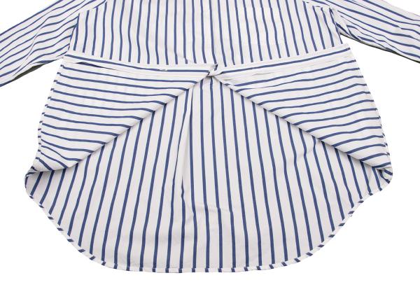 JIL SANDER Cotton Stripe Oversized Shirt White Size 36