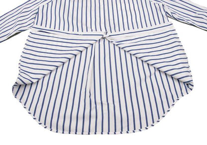 JIL SANDER Cotton Stripe Oversized Shirt White Size 36