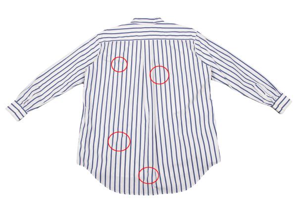 JIL SANDER Cotton Stripe Oversized Shirt White Size 36