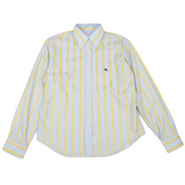 ETRO Point Embroidery Stripe Woven Jacket Blue Size 48