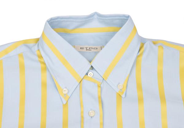 ETRO Point Embroidery Stripe Woven Jacket Blue Size 48